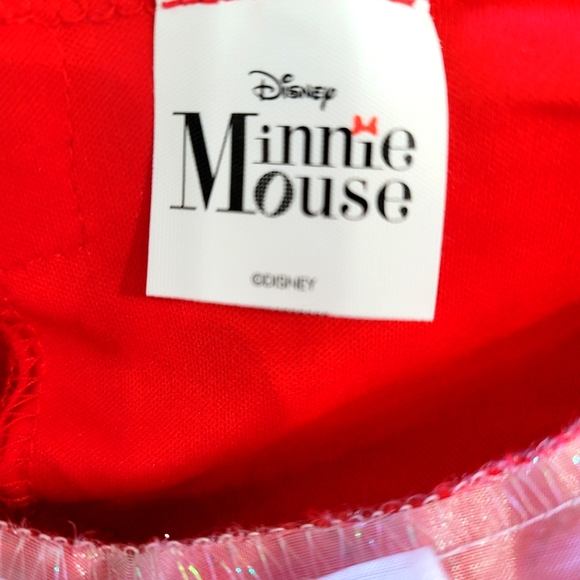 Disney 3T Girl's Minnie Mouse Dress W Pendant & Polka Dots & Puffy Sleeves - Picture 3 of 3